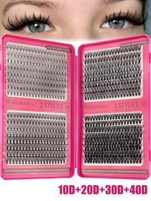 Bộ nối mi giả 640 sợi, dung lượng lớn, bền lâu với keo dán, nhíp, cọ mascara, bộ nối mi giả thân thiện với người mới bắt đầu, bộ mi giả mềm mại, bông xốp, mi giả tái sử dụng, tự làm tại nhà, bộ nối mi giả dạng chùm, phù hợp cho trang điểm mắt hàng ngày, chụp ảnh, đám cưới. - Nhiều màu - Xem 13