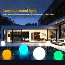 1PC 15CM RGB LED Ball Light, Remote Control Garden Lawn Lamp, Waterproof Outdoor Floor Light, Swimming Pool Wedding Party Home Holiday Atmosphere Decoration - Y108 - View 3