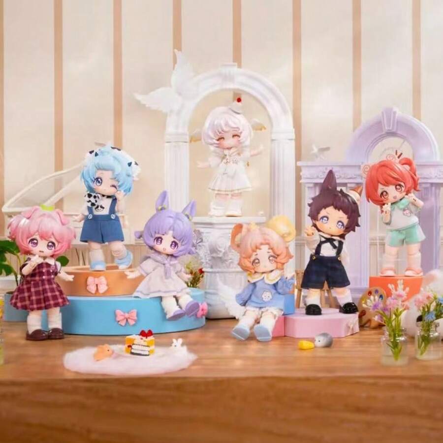 Búp bê Bonnie Dessert Kindergarten Series BJD Blind Box, búp bê khớp cử động tỷ lệ 1/12, búp bê dễ thương có khớp để mặc quần áo, mô hình hành động sưu tầm quà tặng sinh nhật Giáng sinh. - Nhiều màu - Xem 1