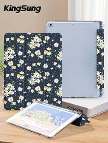 Kingsung 嫩绿雏菊、清新植物、花卉图案平板电脑保护套，兼容 iPad 9.7/10.2/10.5/10.9/12.9/Pro 11（第十代），兼容三星 Galaxy Tab S6 Lite 10.4 英寸，兼容 Kindle Paperwhite 第十二代（2024 年款），Kindle（第十一代）（2022 年发布），柔软防摔保护，智能支架/自动唤醒/睡眠功能 - 彩色 - 查看 4