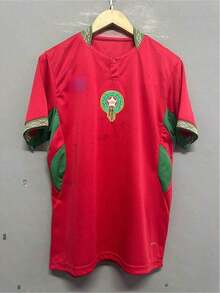 Morocco National Team Red Soccer Jersey - Atlas Lions Football Shirt For Fans XGEZ EWPZ - 預設 - 查看 1
