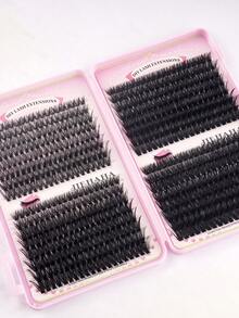 640支/包大容量D型卷翘睫毛夹,大容量睫毛册,10D+20D+30D+40D/30D+40D+50D+60D/50D+60D+80D+100D睫毛嫁接套装,自然眼妆,10-16支混合防水仿貂毛假睫毛,3D单根睫毛套装,便携可重复使用,适合日常外出、度假、日常妆容、角色扮演、全妆及日常佩戴,睫毛簇,单根睫毛,假睫毛 - 查看 8