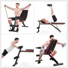 Flat Bench To Adjustable Inclined Bench, Fitness Bench Meets Different Training Needs And Is Suitable For Use In Home Gyms - Black - View 2