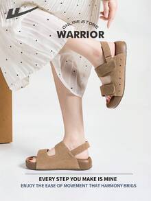Warrior 夏季女士运动凉鞋，舒适柔软鞋底，时尚百搭，低调风格，休闲百搭，适合户外旅行、通勤、多种场合的沙滩漫步。 - 卡其色 - 查看 7