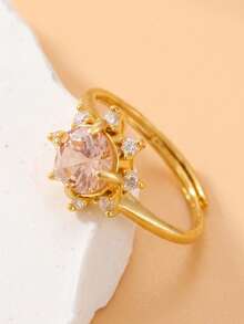 1pc Fashionable & Elegant Open Ring For Women, Suitable For Daily Wear, Gift - Gold - View 3