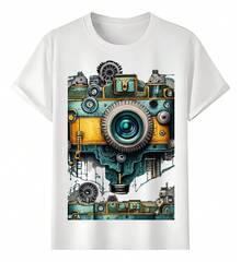 Vintage Stylized Mechanical Camera T-Shirts - 白色 - 查看 11
