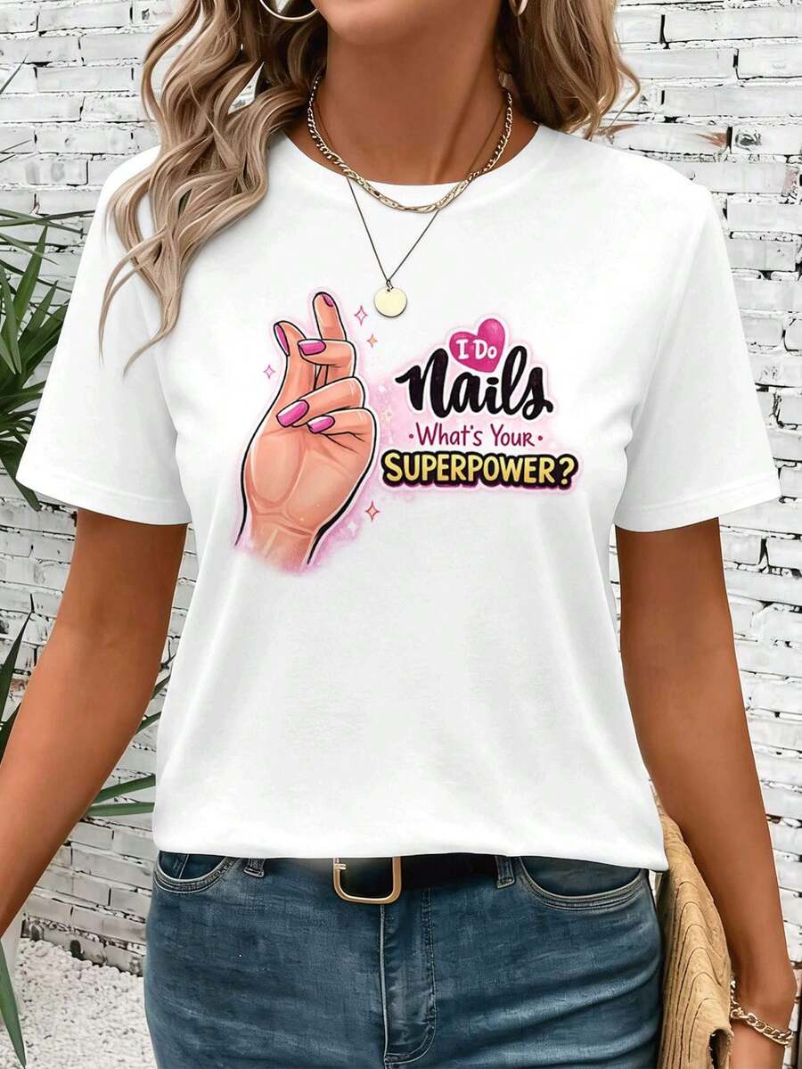 Dam-T-shirts - Vitt - Visa 1