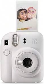 FujiFilm Appareil photo instantané Instax Mini 12, avec exposition automatique et objectif selfie inclus, blanc argile - Voir 2