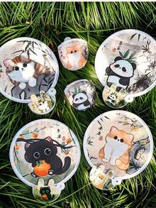 1pc Cute Cat Folding Fan With A Cat Design, 2-In-1 For Cooling And Sun Protection, Lightweight And Portable, Comes With A Storage Bag, A Refreshing Accessory For Summer, A Festive Gift, Perfect For Students, Travel Essentials And On Daily Outings - View 7