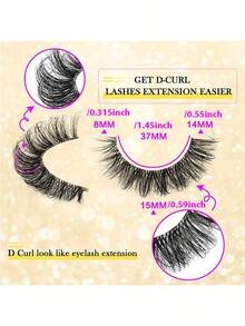 Bộ 10 cặp mi giả DH Striped D-Curled | Tóc giả tự nhiên, mềm mại và tinh tế, uốn cong 3D, giúp mắt sáng lấp lánh tức thì. - Xem 6