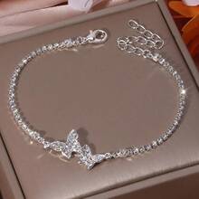 Shiny Easy-To-Wear Butterfly Bracelet, Decorative Jewelry Gift For Holidays, Parties, And Dates - Golden Yellow - View 8