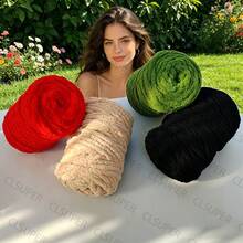 Arm Knitting Chunky Yarn, Super Bulky Giant Thick, 35.27oz, Crochet Craft, Soft Warm Hand Knitting Blanket, Rug, Pillow, Pet Bed, Boho Living Room Decor - 多色 - 查看 3