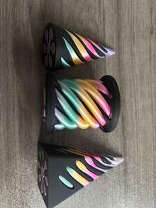 3pcs Asymmetrical Spiral Cone Fidget Toys, 3D Printed Swirl Cone Anxiety Relief Desk Decor, Mini Vortex Line For Stress Relief, Suitable For Car, Living Room, Bedroom Decoration - A - View 13