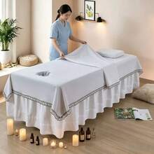 Suitable For Beauty Salons: Massage Bed Covers With Facial Features, Durable Spa Sofa Slipcovers, Elastic Bed Sheets For Beauty Clinics, Easy To Clean, Multiple Color Options - Multicolor - View 2