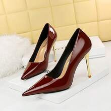 Women Heeled Sandals - 7122-1 Burgundy 10CM - View 2