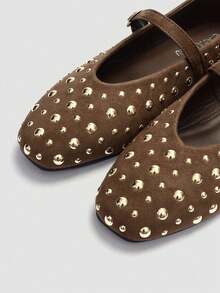 ADAMUMU Early Spring New Women's Comfortable Sequin Flat Shoes, Cute For Daily Wear, Holiday And Spring - Brown - View 7