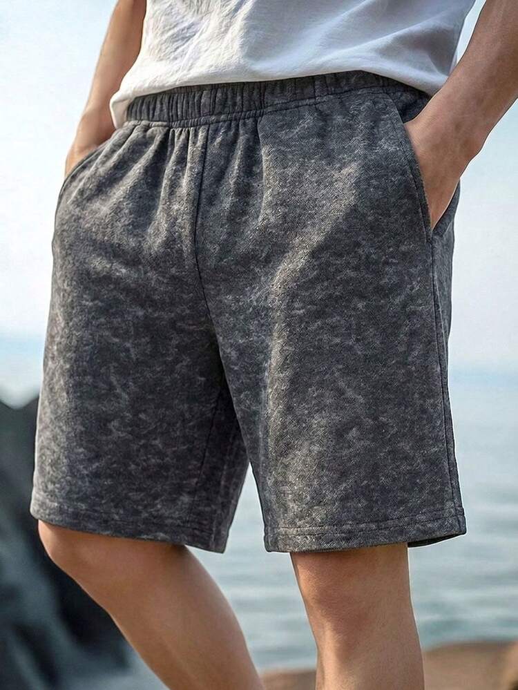1pc Boys/Teens Casual Fashionable Knee-Length Shorts, Versatile For Dates And Outings, Summer - Black - View 9