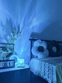 1pc LED Wave Projection Lamp With Touch/Remote Control, Glowing Cube Crystal Light, 16 Color Modes, USB Powered, Suitable For Bedroom, Living Room, Camping - Portable Tabletop Adjustable Lamp, Romantic Room Decor - 彩色 - 查看 5