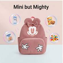 1 chiếc ba lô nhẹ màu hồng hình chuột Mickey dễ thương, được cấp phép chính thức bởi Disney. - Màu be - Xem 10