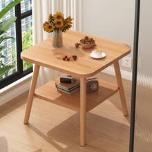 Table And Chair Set - [Double-layer Square Table] Walnut Color, Diameter 60mm, Height 60mm - View 11