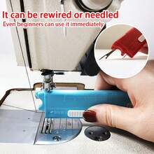 New Automatic Needle Threader, Convenient And Quick Sewing Machine Needle Threader, Comes With Hook Needle, Suitable For Industrial Flat Sewing Machines And Vintage Foot-Operated Sewing Machines - Red Needle Threader - Industrial Model - View 3