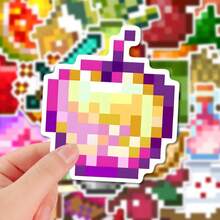 50pcs Stardew Valley Pixel Game Cute Doodle Stickers, Suitable For Water Bottles, Phone Cases, Journals And Other Decorations - Multicolor - View 7