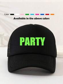 1pc Unisex Plain Sponge Mesh Trucker Cap Baseball Cap, Funny Sun Hat For Everyday Use, Outdoor Activities, Travel, Hiking, Beach,Summer - Black - View 11