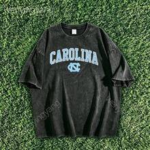 2026 Summer New Printed Short Sleeve Tops, Vintage Gators Shirt, Carolina Team Shirt, Sports Teams Collection, Team Pattern Series Tops, Gift For Fans, Available In All Sizes-Unisex Loose And Comfy Vintage Street-Style Heavyweight Washed Cotton T-Shirt Top-L91 - 黑色1 - 查看 1
