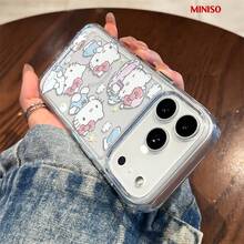 Sanrio Hello Kitty 素描透明手機殼，適用於 iPhone 18 Pro/18 Pro Max/17/17 Pro/17 Pro Max/17 Air/16/15/14/13/12/11/X 系列，iPhone 18 Pro Max 手機殼、iPhone 18 Pro 手機殼、iPhone 17 手機殼，女友理想禮物，適合動漫迷 - 無色 - 查看 3