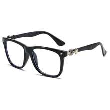 Retro Square-Frame Glasses For Men And Women, Fashionable And , Slimming Effect, Same Style As Popular Influencers' Glasses - 黑色 - 查看 4