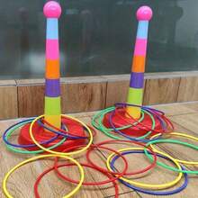 (Random Color) Colorful Plastic Sports Hoop Game Set, Suitable For Parties, Outdoor Play, Educational Games, Kindergarten Competitions, Booth Games, Christmas Gifts, Adult Games, Children's Party Gifts, Toys And Games, Kindergarten, Children's Toys, Christmas Game Parties, Games, Party Games, Children's Toys, Interactive Toys, Game Rooms, Sports Games, Toys, Drinking Games - 彩色 - 查看 6