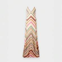 Women's Boho Print Maxi Dress Spaghetti Strap V Neck Summer Beach Vacation Dress - 綠藍 - 查看 6