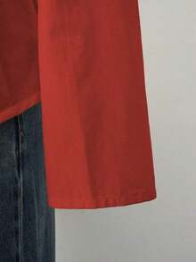 Blazer para mujer con diseño de inspiración oriental, corte ajustado, detalles de botones de nudo tradicionales y tejido suave, color negro y estilo chic retro, perfecto para looks semi-formales, eventos culturales, reuniones informales y combinaciones elegantes con ropa de calle - Rojo - Ver 7