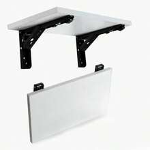 2pcs Foldable Heavy Duty Shelf Brackets, Triangular Wall-Mounted Hinges Suitable For Countertops And Tables - B - View 11