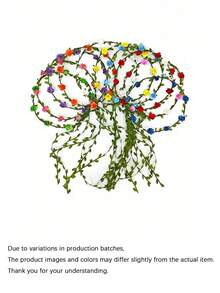 1/5 piezas Diadema floral multicolor, adecuada para bodas, festivales, fiestas, disfraces de hadas, tocados de novia y dama de honor, decoraciones para eventos y fiestas - Multicolor - Ver 10