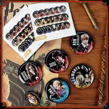 Harry Potter Badge Button Pins Set, Round Brooches For Backpacks, Officially Licensed Fans Accessories Backpack Decor Fans Gifts, Back To School - View 2