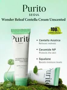 Purito Wonder Releaf 積雪草舒緩面霜 50ml/1.69 Fl.Oz.,無香料,50% 積雪草舒緩,神經醯胺與角鯊烷屏障修護,菸鹼醯胺亮白,輕盈不油膩,舒緩泛紅,適合敏感肌,韓美妝,禮品 - 50ml - 查看 2