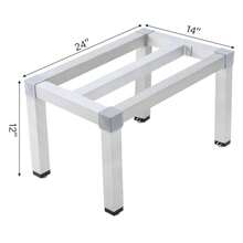 Garvee - Estante para repostería 24 x 14 pulgadas 8 pulgadas sobre el nivel del piso estante de aluminio de 1500 libras estante bajo para piso utilizado para almacenamiento en cocinas - Plateado - Ver 3