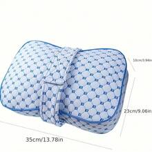 1pc Leg And Knee Support Pillow, Machine Washable, Hypoallergenic, Medium Soft Firmness, Removable Cover, Back Sleeper Aid, Removable Cover, Ergonomic Design, Soft Fabric, Lightweight Support, Sleep Aid, Adult Sleep Aid, Christmas Gifts - Thickened-bLUE - View 2