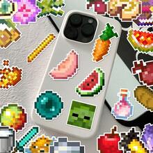 50pcs Stardew Valley Pixel Game Cute Doodle Stickers, Suitable For Water Bottles, Phone Cases, Journals And Other Decorations - Multicolor - View 2