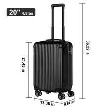 Hand Luggage Box, Trolley Luggage Box, Personal Luggage, 20-Inch Luggage Box, Striped Luggage Box, ABS Material, Personal Bag, Hard-Shell Luggage Box, Lightweight Luggage Box, Cabin Luggage Box, Suitable For Both Men And Women, 360° Rotating Wheels, Silent Wheels, New Product Launch, Suitable For Students, Families, Schools, Business Travel And Outings - Hồng - Xem 10