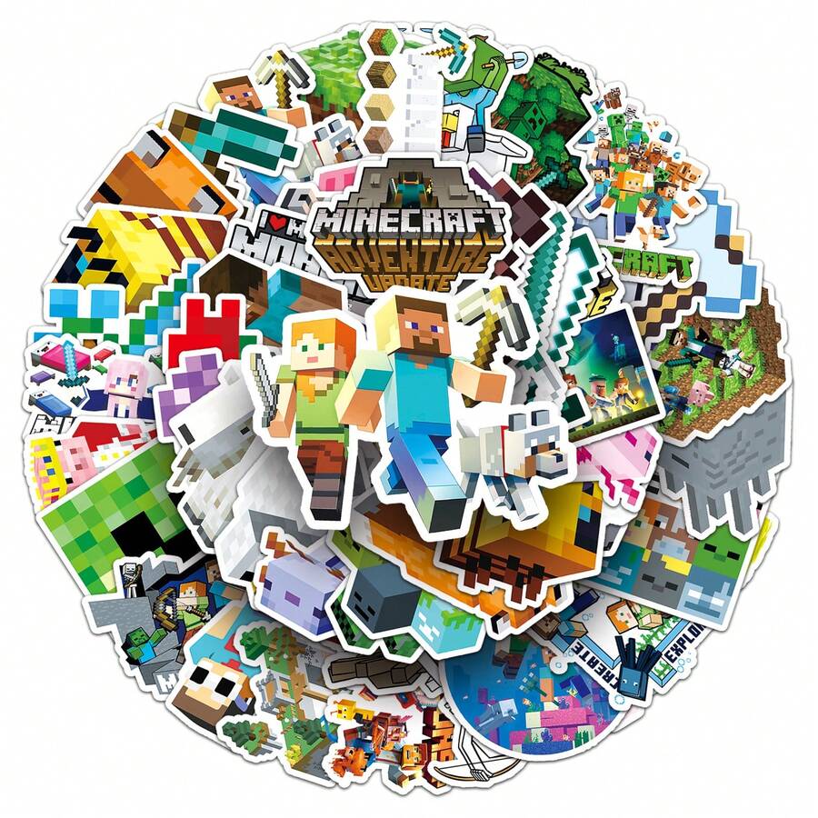 50pcs Creative Waterproof Stickers Suitable For Phone Cases, Luggage, Laptops, Decorative Stickers - Multicolor - View 1