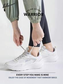 WARRIOR 女款时尚复古运动鞋，春夏舒适跑步鞋，简约休闲又不失时尚感，四季皆宜，耐磨耐穿，适合全天穿着的训练鞋。 - 白色 - 查看 7