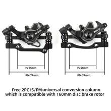 BUCKLOS Bicycle Disc Brake Caliper 160mm Front/Rear Line Pulling  Disc Brake Aluminum Alloy Mechanical Brakes Calipers MTB Part - Rear Caliper - View 4