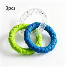 1pc Dog Chew Toy, Interactive Ring Toy For Small/Medium Dogs, Durable TPR Material Dental Care Toy, Relieve Boredom - Multicolor - View 5