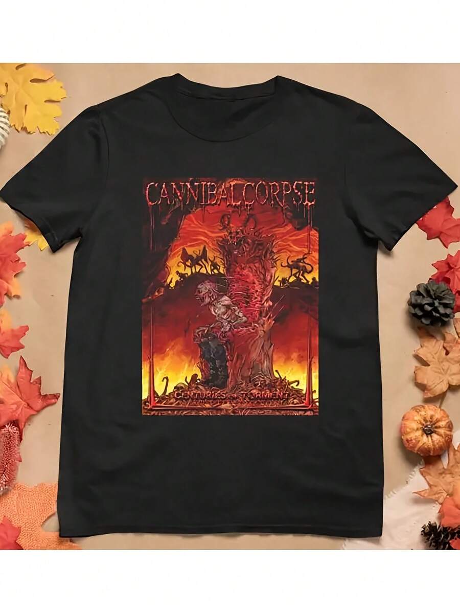 Men's Carnivore Corps Centuries Of Quality Shirt - Carnivore Corps Logo Print, Perfect For Everyday Casual Wear Cotton T-Shirt, Soft, Lightweight And Comfortable Cotton Day Comfort, Stylish Casual Design Ideal For Men And Women, Crew Neck T-Shirt, Gym Top, Going Out Top, Outdoor Clothing, Holiday, Graduation, Fitted, Slogan T-Shirt Quote T-Shirt, Minimalist Graphic T-Shirt, Funny Graphic Tee, Beach Party, Surfing, Picnic, Gift, Airport Outfit, Spring, Coords Sets Women's Summer, Understated Summer Outfits, Summer Coordinate, Event Dresses, Autumn, Winter, All Seasons, Birthday Dress, Party Outfits, Rave Outfit, Office Wear Women, Curves, Casual Clothing For Women, Gym Wear Women, Resort Style, Classic Unisex Graphic T-Shirt ZUXW - Black - View 1