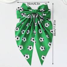 Set Aksesori Rambut Motif Piala Dunia Sepak Bola 3 Buah (Bando Pita + Bando Telinga Kelinci + Ikat Rambut) - Wajib Dimiliki Penggemar Sepak Bola, Kombinasi Dekorasi Rambut Gaya Olahraga yang Modis - Aksesori rambut bertema sepak bola - View 4