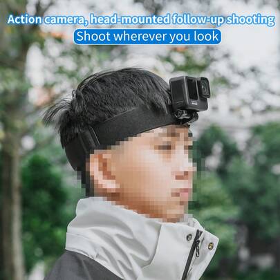 Giá đỡ đeo đầu cho camera hành trình, phụ kiện băng đô cho giá đỡ đầu Nano, quay phim góc nhìn thứ nhất, tương thích với Osmo Action GO 3S