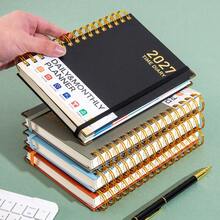 2027 Annual Daily Planner A5 Size, Spiral Bound Schedule Journal With Gold Reinforced Corners, Daily To Do List Notebook For Personal & Business Planning - A5 - View 3