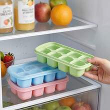 1/2/4pcs 8 Grids Plastic Ice Mold With Lid, Reusable Fruit & Beverage Ice Tray, Beer Refrigeration Tool, Suitable For Refrigerator Ice Maker In Kitchen, Restaurant,Bar - View 7
